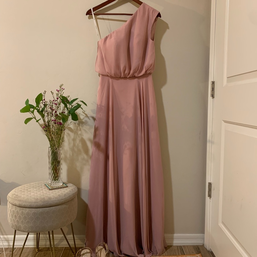 AW Bridal Dusty Rose maxi dress, size 2.